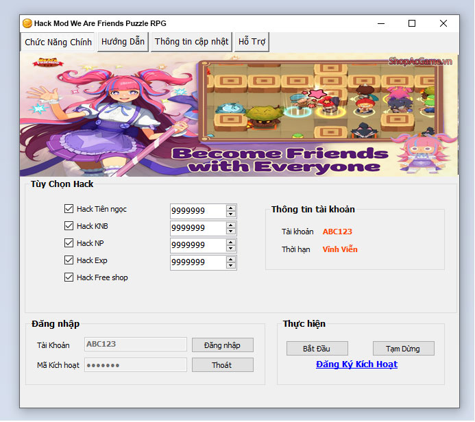 Hack Mod We Are Friends Puzzle RPG