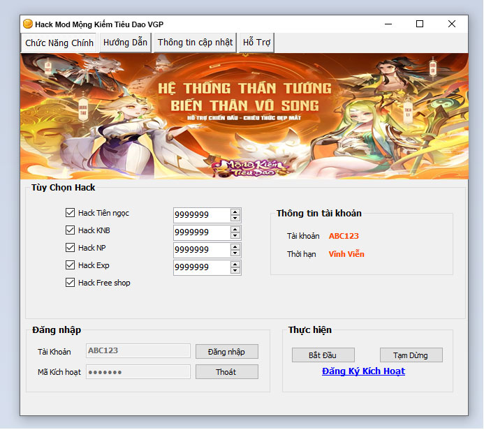 Hack Mod Mộng Kiếm Tiêu Dao VGP