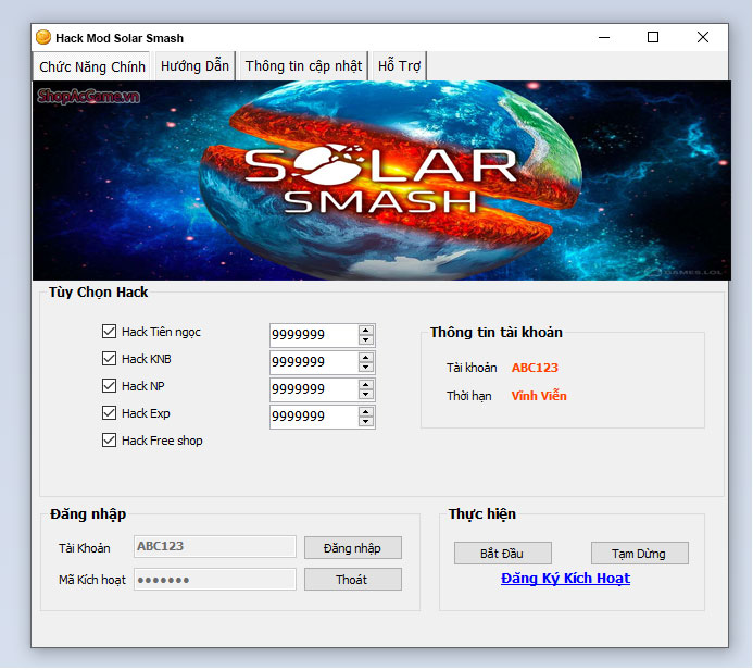 Hack Mod Solar Smash