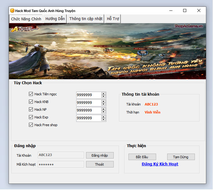 Hack Mod Tam Quốc Anh Hùng Truyện