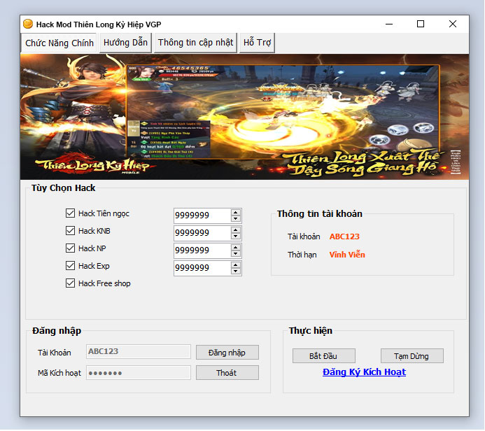 Hack Mod Thiên Long Kỳ Hiệp VGP