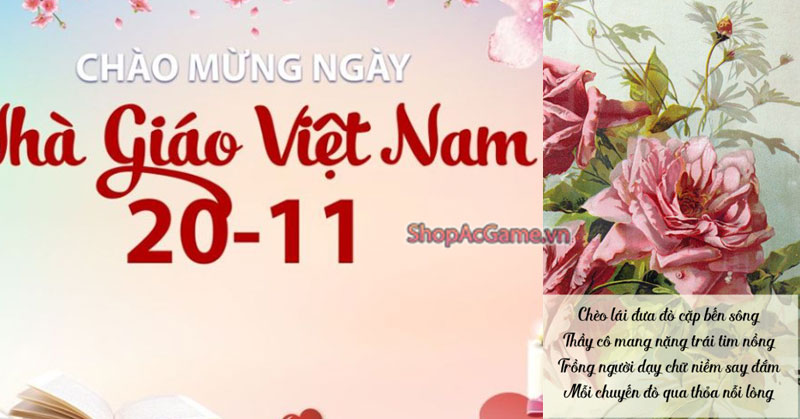 Những bài thơ hay 20/11 hay và ý nghĩa nhất