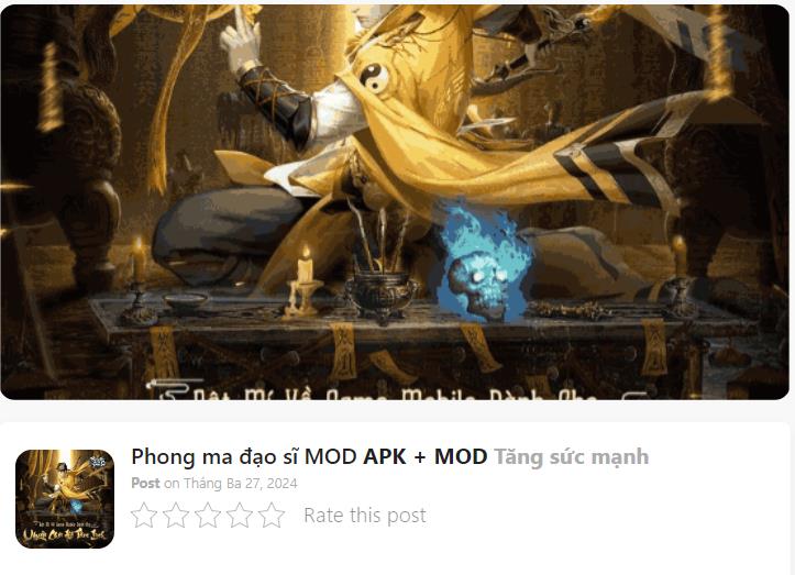 Hack Mod Phong Ma Đạo Sĩ Thành Công 100%