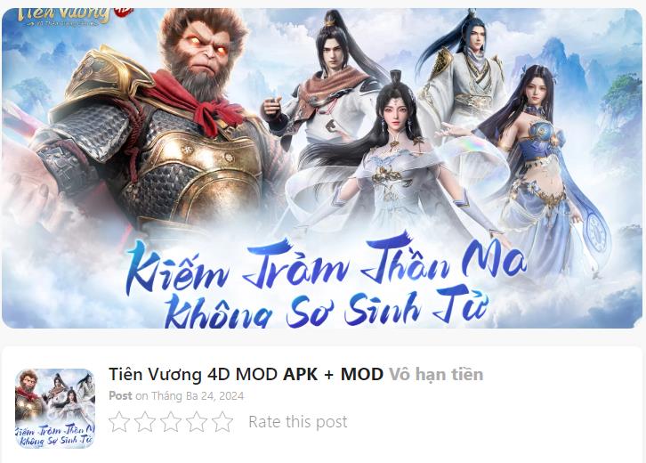 Hack Mod Tiên Vương 4D Thành Công 100%