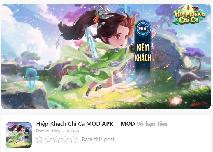 Hack Mod Hiệp Khách Chi Ca