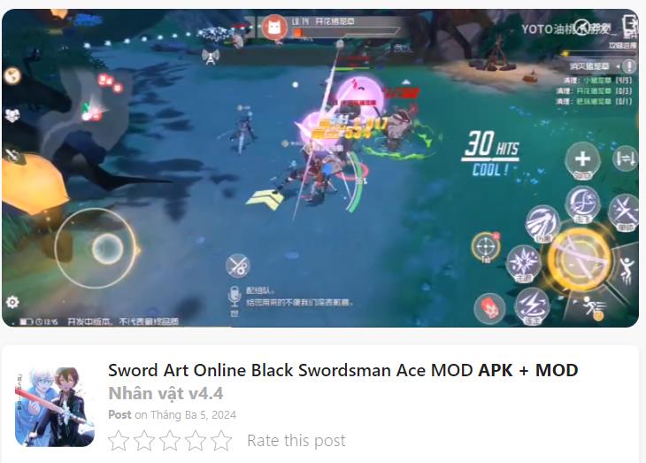 Hack Mod Sword Art Online Black Swordsman Ace