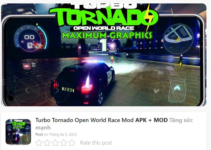 Hack Mod Turbo Tornado Open World Race