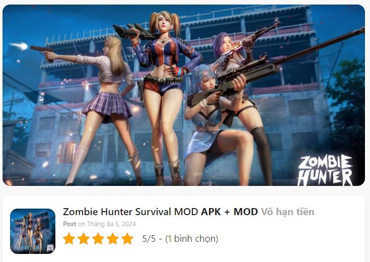 Hack Mod Zombie Hunter Survival