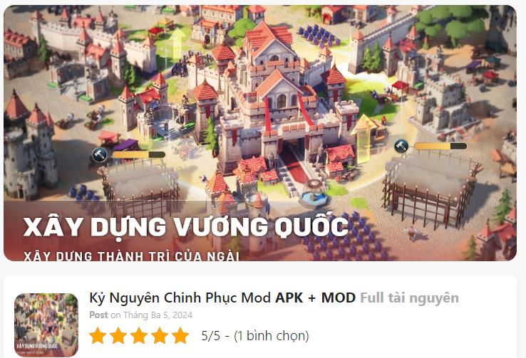 Hack Mod Kỷ Nguyên Chinh Phục