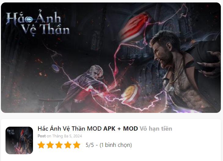 Hack Mod Hắc Ảnh Vệ Thần Thành Công 100%