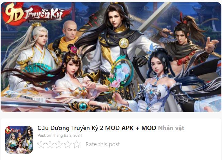 Hack Mod Cửu Dương Truyền Kỳ 2