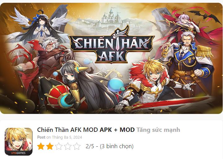 Hack Mod Chiến Thần AFK