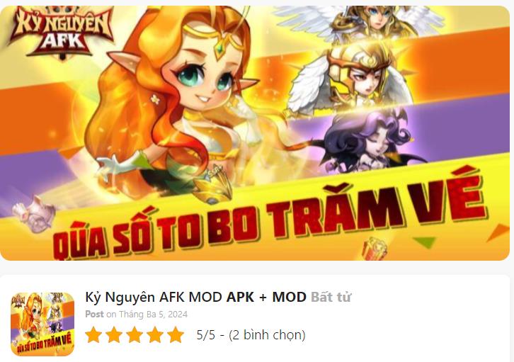 Hack Mod Kỷ Nguyên AFK Thành Công 100%