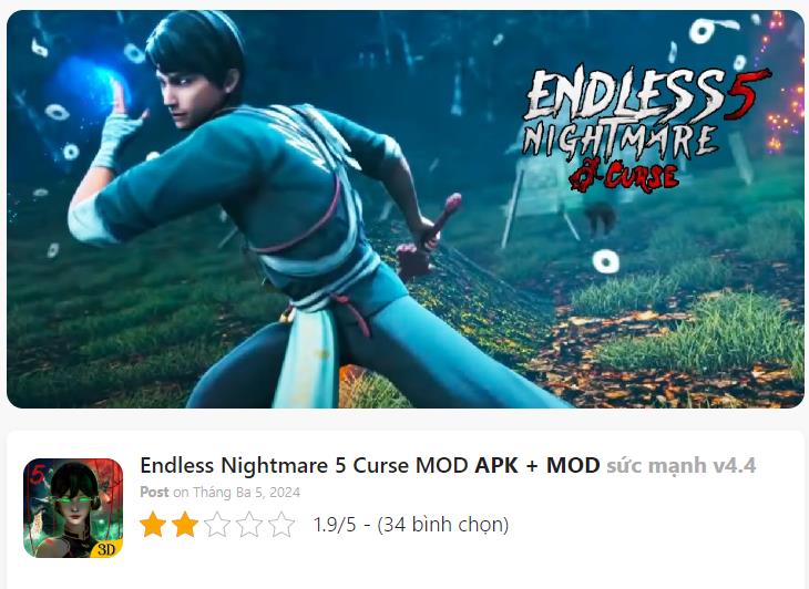 Hack Mod Endless Nightmare 5 Curse