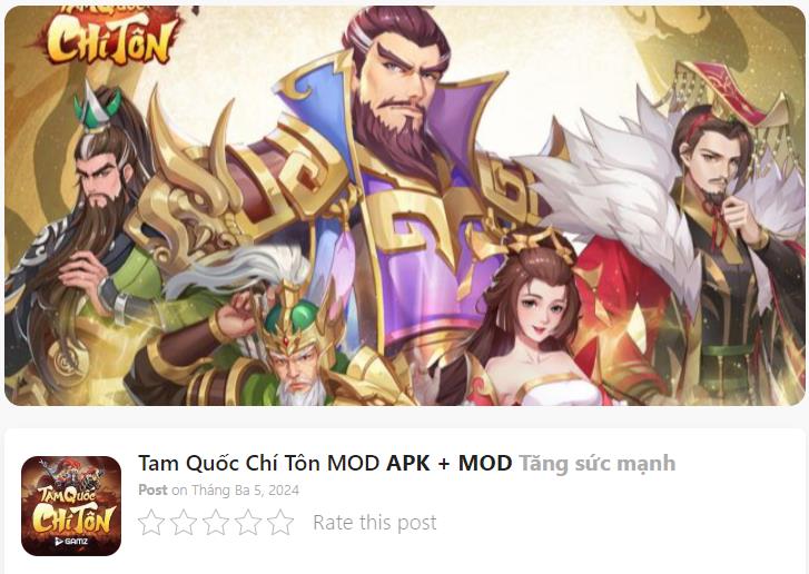 Hack Mod Tam Quốc Chí Tôn