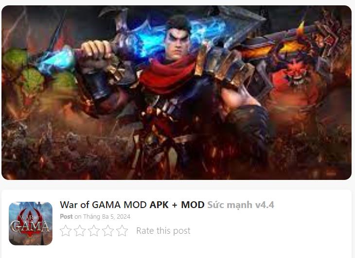 Hack Mod War of GAMA Thành Công 100%