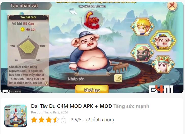 Hack Mod Đại Tây Du G4M Thành Công 100%