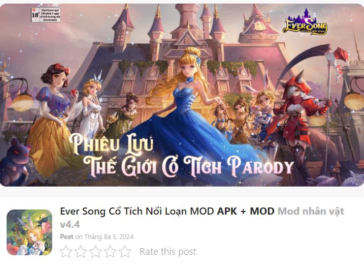 Hack Mod Ever Song Cổ Tích Nổi Loạn