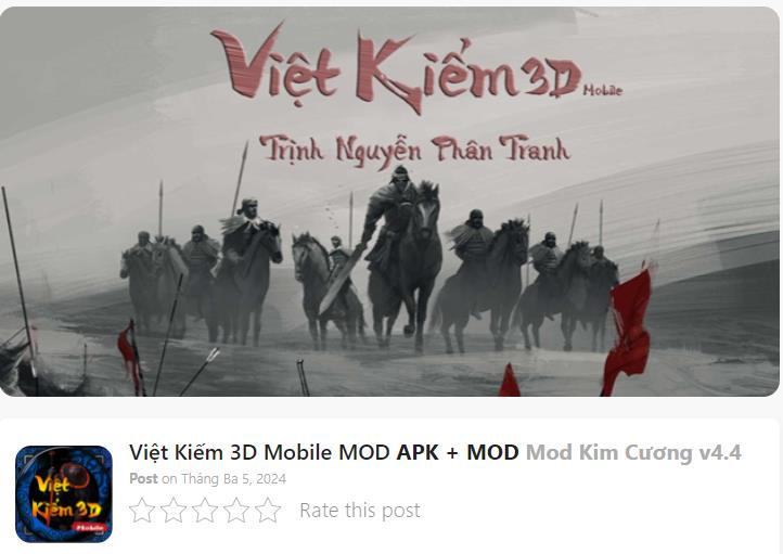 Hack Mod Việt Kiếm 3D Mobile