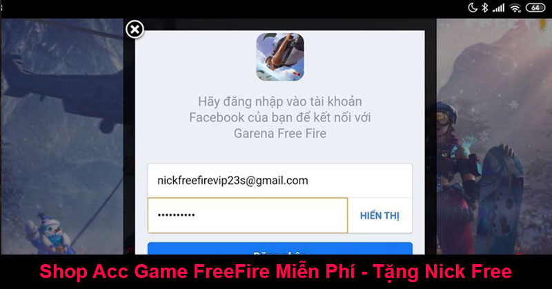 Shop Acc Game FreeFire Miễn Phí - Tặng Nick Free