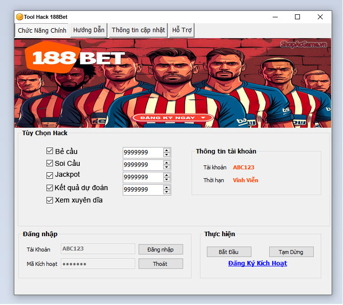 Tool Hack 188Bet Thành Công 100%