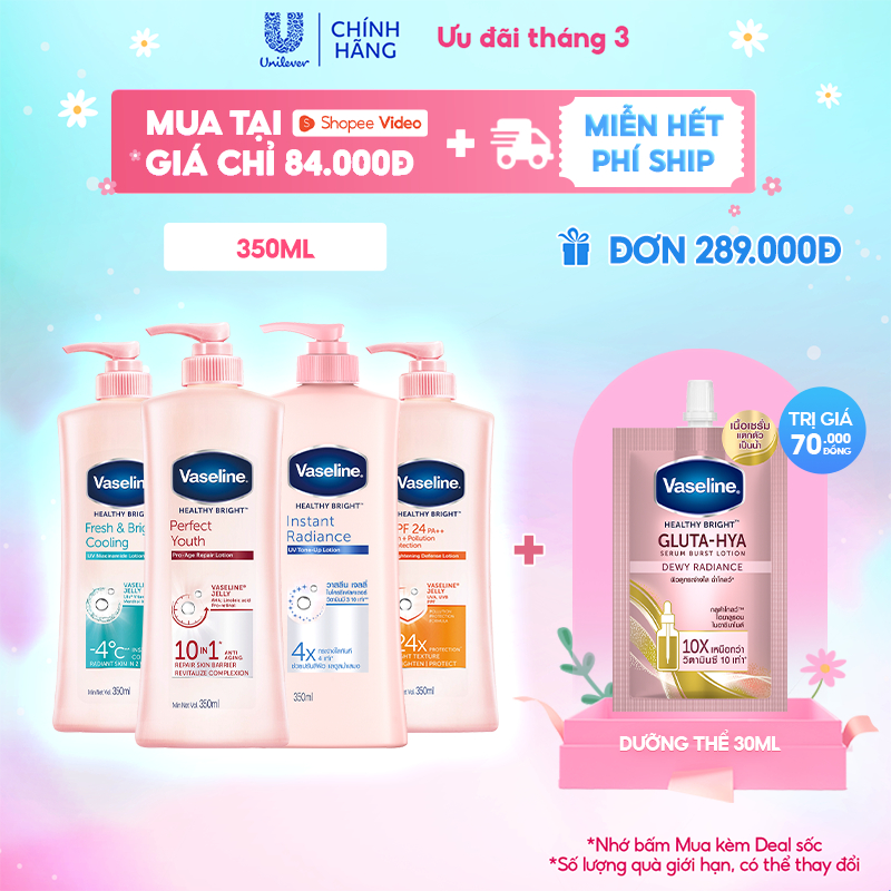 Review Sữa dưỡng thể da sáng tức thì Vaseline