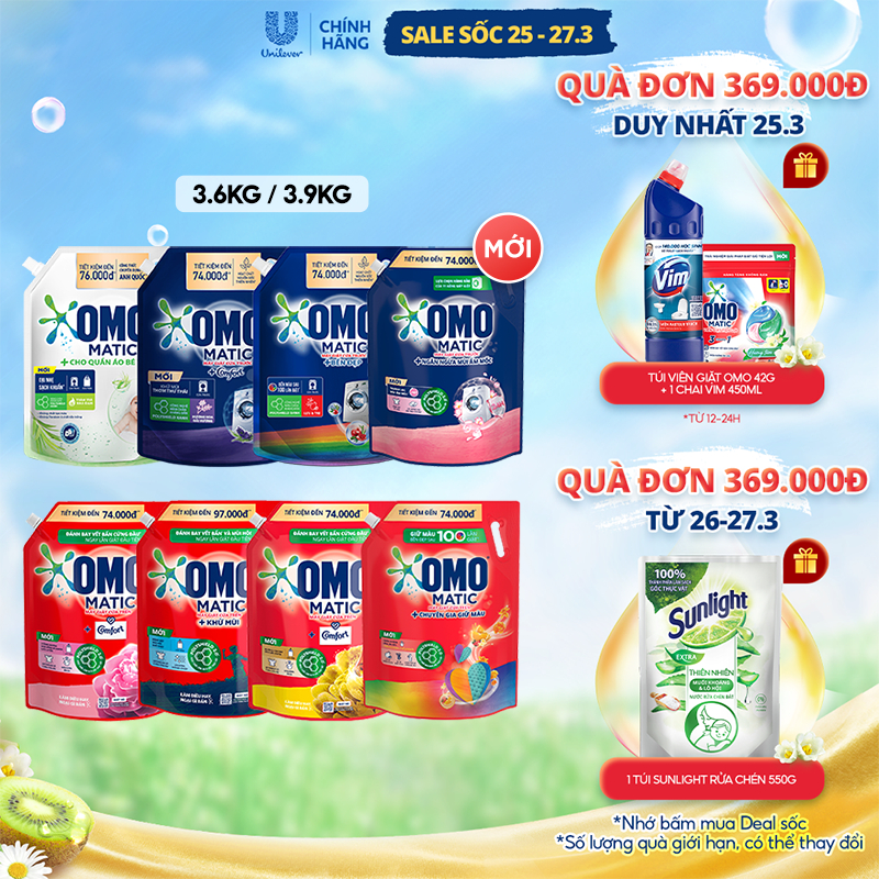 Review Túi nước giặt OMO Matic