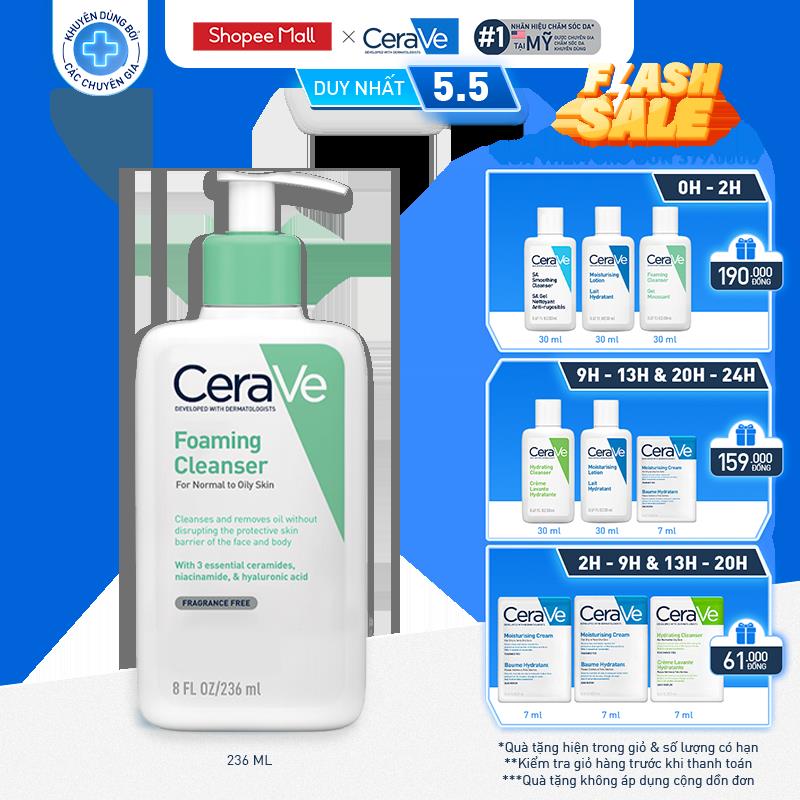 Reivew Sữa Rửa Mặt Cerave Foaming Facial Cleans