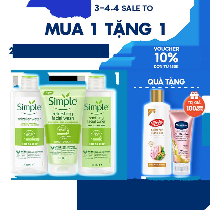 Review Combo Simple Tẩy trang