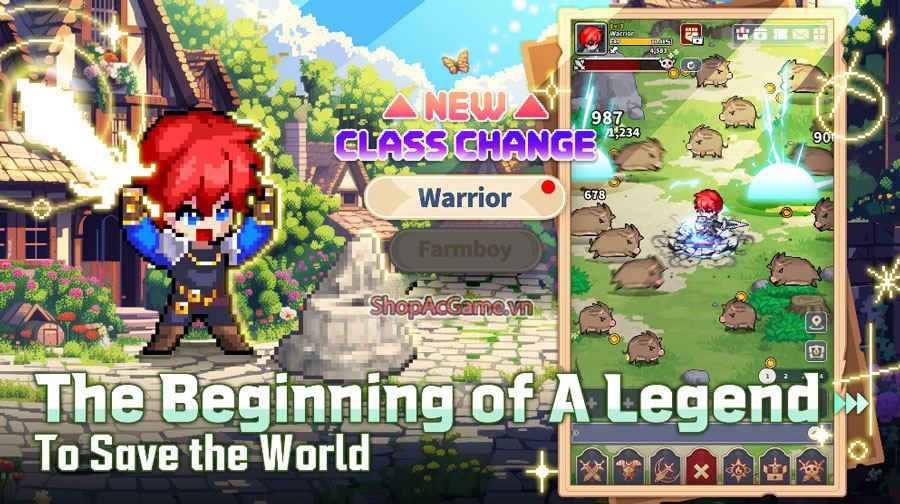 Chiến binh huyền thoại trong game Warrior Raid: Idle RPG