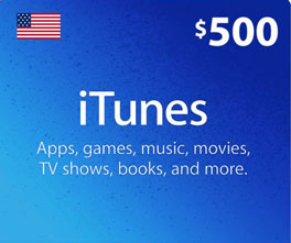 Thẻ iTunes Gift Card 500$ - US
